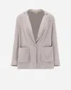 Herno Casual Satin Blazer In Chantilly
