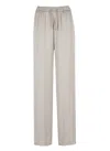 Herno Trousers  Made Of Satin In Cream