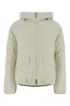 Herno Chalk Nylon Down Jacket In Animal Print