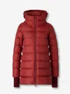 Herno Hooded Zip-up Padded Jacket Clothing In Red