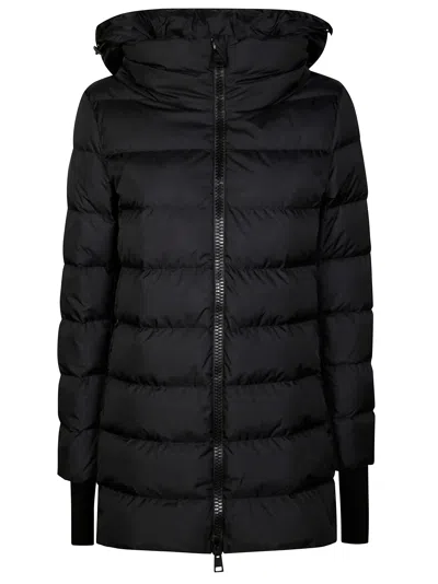 Herno Chamonix A-line Hooded Down Parka In Black