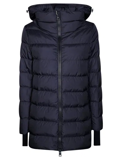 Herno Chamonix A-line Quilted Down Jacket In Blue