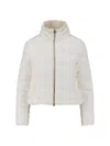 Herno Quilted Jacket With High Collar And Long Sleeves In White