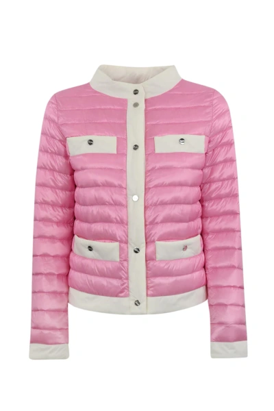 Herno Chanel Style Down Jacket In Rosa
