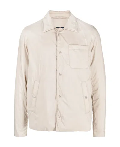 Herno Chantilly Buttoned Jacket In Neutro