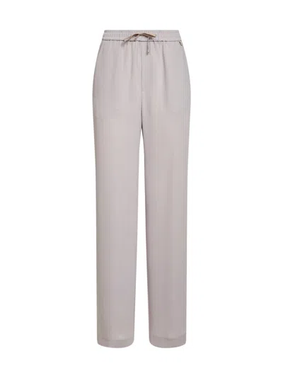 Herno Chantilly Lucent Cady Fluid Trousers In Neutral