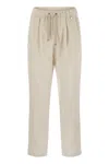Herno Women Bright Corduroy Resort Trousers In Neutral