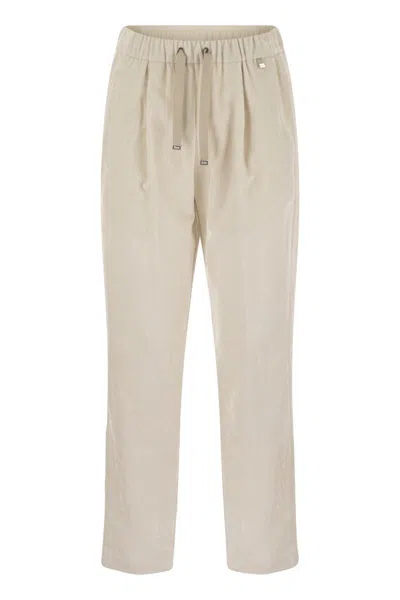 HERNO HERNO CHANTILLY METALLIC VISCOSA TROUSERS