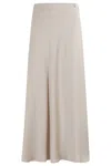 Herno Chantilly Midi Skirt With Elasticized Waistband In Neutral