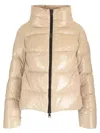 Herno Chantilly Short Lightweight Jacket With Glossy Finish In Neutral