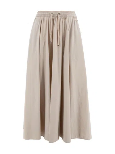 Herno Chantilly Skirt With Elastic Waist In Nuovo Chantilly