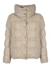 Herno Floral Lace Down Jacket In Black