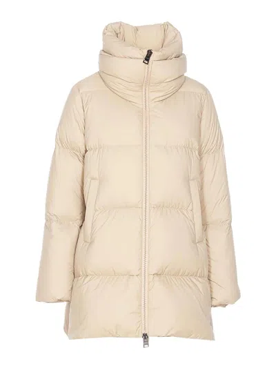 Herno Beige Down Jacket In Brown