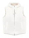 Herno White Padded Vest With Zip Front In White
