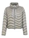 Herno Short Ultralight Nylon Down Jacket In Gray