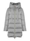 Herno A-shape Satin Jacket In Gray