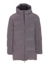 Herno Grey Down Jacket Zip Closure On The Front In Gray