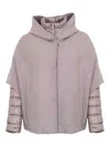 Herno Resort Cape In Felted Wool In Neutral