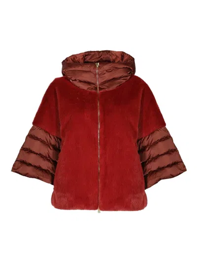 HERNO CHAQUETA ALCOCHADA - ROJO OSCURO