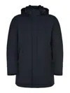 Herno Down Jacket Made Of Technical Fabric In Blue