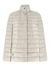 Herno Ultralight Quilted Down Cape Down Jacket In Gray
