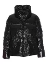 Herno High Collar Long Sleeves Shiny Finish Side Pockets In Black