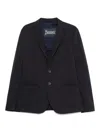 Herno Tailored Single-breasted Jacket With Notched Lapels In Blue