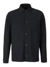 Herno Point Collar Jacket With Three Patch Pockets In Blue