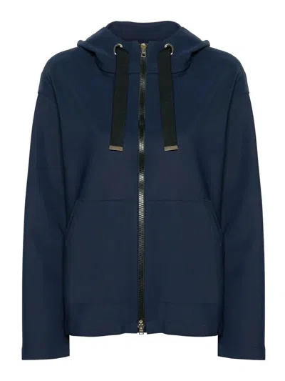 Herno Hood Jacket In Blue