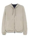 Herno Reversible Hooded Jacket In Beige