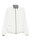 Herno Reversible Nylon And Cotton Jacket With Double Slider Zip Closure In White