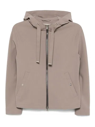 Herno Hooded Jacket In Beige
