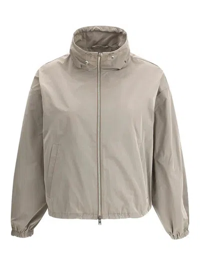 Herno Tortora Short Jacket In Gray