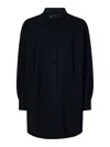 Herno Oversized Jacket In Black Stretch Nylon In Black