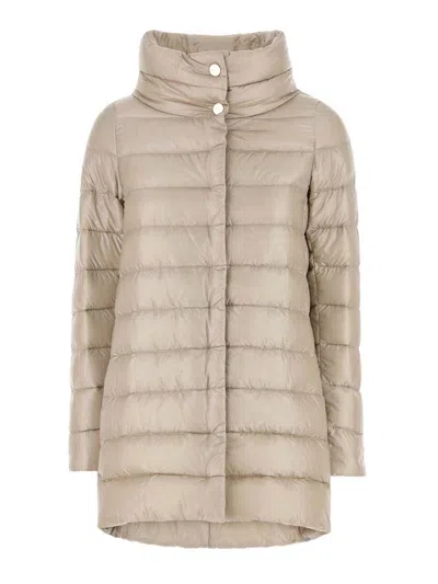 Herno Ameli Midi Down Jacket In Pink