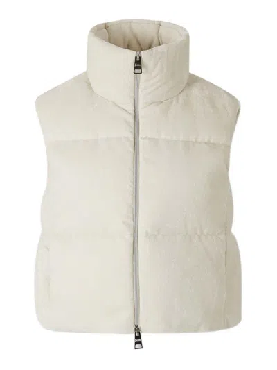 Herno Velvet Down Jacket In White