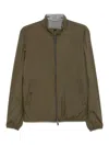 Herno Reversible Millionaire Microfibre And Ecoage Bomber Jacket In Green