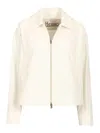 Herno Short Jacket In Stretch Nylon Jackets White In Neutral