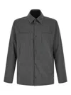 Herno Reversible Patch-pocket Overshirt In Gray