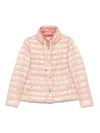 Herno Quilted Lightweight Polyamide Jacket With Contrasting Collar In Nude & Neutrals