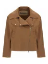 Herno First-act Pef Biker Jacket In Brown