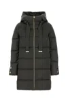 Herno Charcoal Polyester Down Jacket In Black