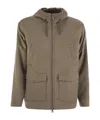 Herno Field Jacket Resort In Cashmere Pied De Poule In Brown