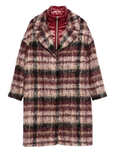 Herno Checked Single-breasted Coat In Multi
