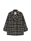 Herno Check-pattern Double-breasted Jacket In Multi