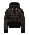 Herno Check-patterned Down Jacket In Black