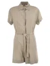 Herno Women Chemisier Jumpsuit With Drawstring