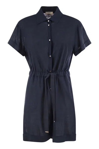 Herno Chemisier Jumpsuit With Drawstring