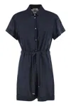 Herno Women Chemisier Jumpsuit With Drawstring In Blue
