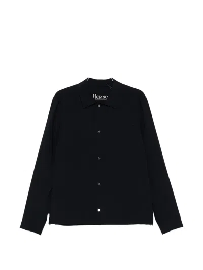 Herno Tailored Blazer Jacket Chest And Front Pockets In Black